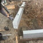 桑名市佛眼院　永代供養墓工事　㉒基礎石設置工事